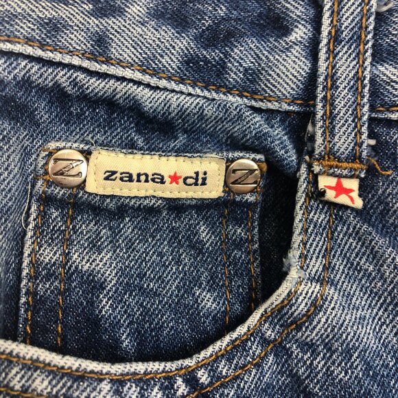 Vintage Zana Di Girls Acid Dye Wash Jeans Sz 8 Hip Hugger Flare Legs Hong Kong - Picture 6 of 12